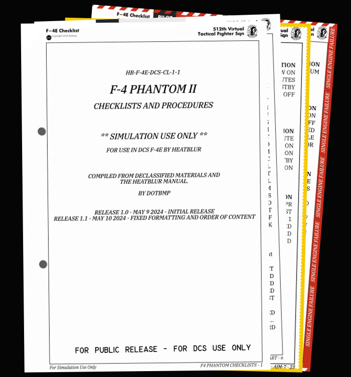 F-4E Checklists and Procedures - A5 Format Printable